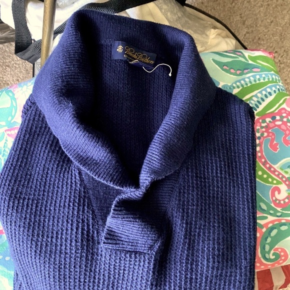 Brooks Brothers XXL Navy, Waffle Pullover - Picture 3 of 13